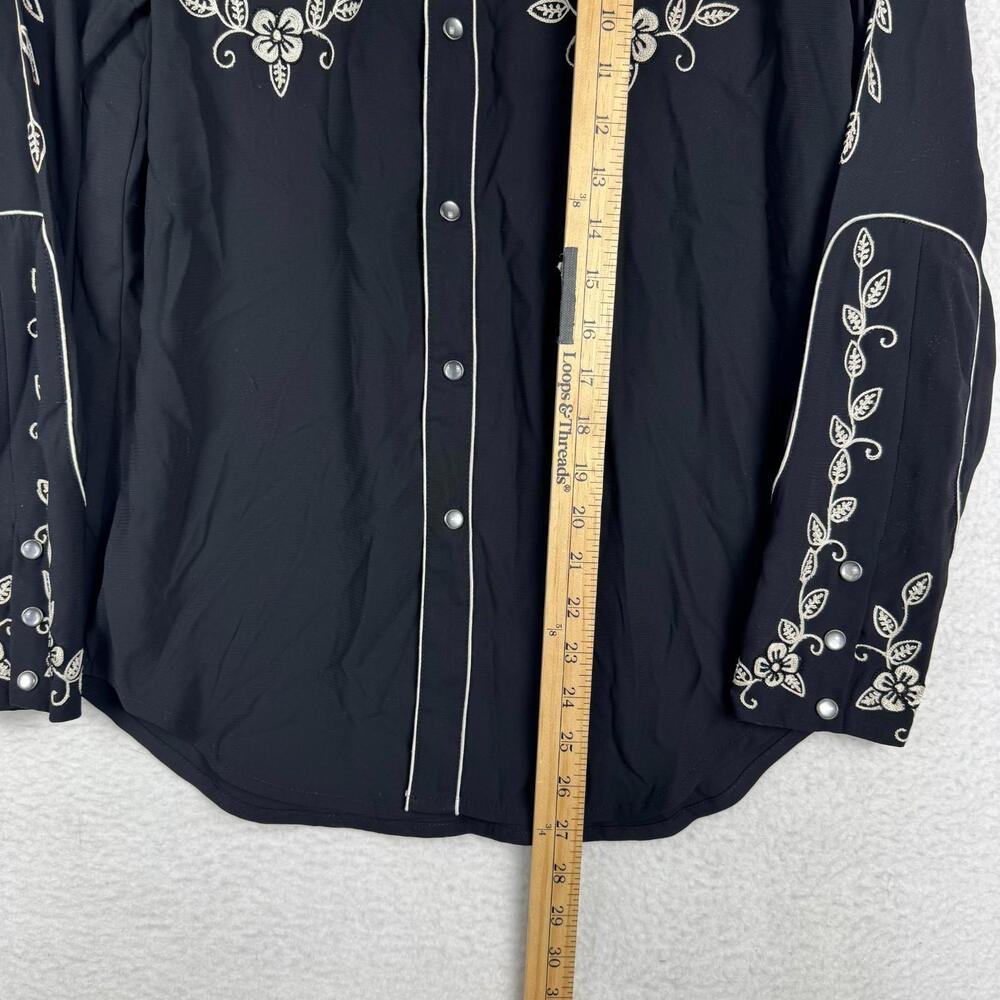 Polo Ralph Lauren Women's 2 Relaxed Fit Pearl Snap Western Embroidered Shirt - Picture 6 of 11